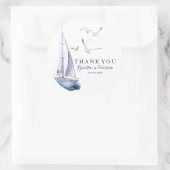 Sticker Elegant Mariage Nautique (Sac)