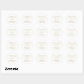Sticker élégant Mariage or Merci (Feuille)