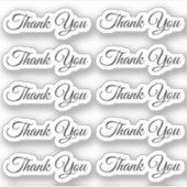 Sticker Élégant merci script mariage moderne (Devant)