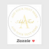Sticker Élégant minimaliste Gold Editable Texte transparen (Feuille)