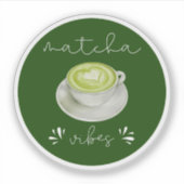 Sticker Elegant Modern Script Matcha Vibes (Devant)