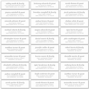Sticker Élégant Moderne Chic Mariage Nom d'hôte Adresse