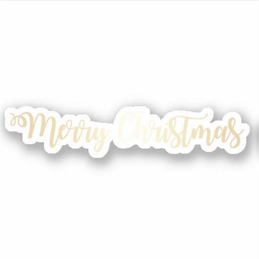 Sticker Elégant moderne joli or Joyeux texte de Noël (Devant)