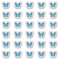 Élégant Monarque Bleu Papillon Monogramme Initiale