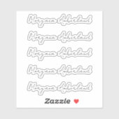 Sticker Élégant noir Nom de script Bureau Coupe Vinyl (Feuille)