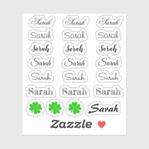 Sticker Élégant nom de script de signature - Sarah /Lucky 