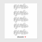 Sticker Élégant nom personnalisé manuscrit élégant (Feuille)