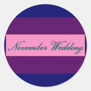 Sticker élégant "Novembre Mariage" - Customisé