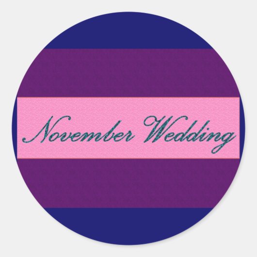 Sticker élégant "Novembre Mariage" - Customisé (Devant)