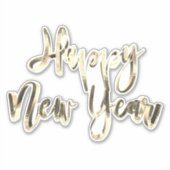 Sticker Elégant or Look Script Festive Bonne année (Devant)