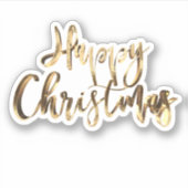 Sticker Elégant or Look Script Festive Joyeux Noël (Devant)