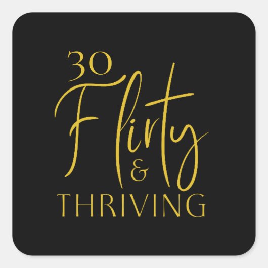 Sticker Elegant Or Trente Flirty Éclairant (Devant)