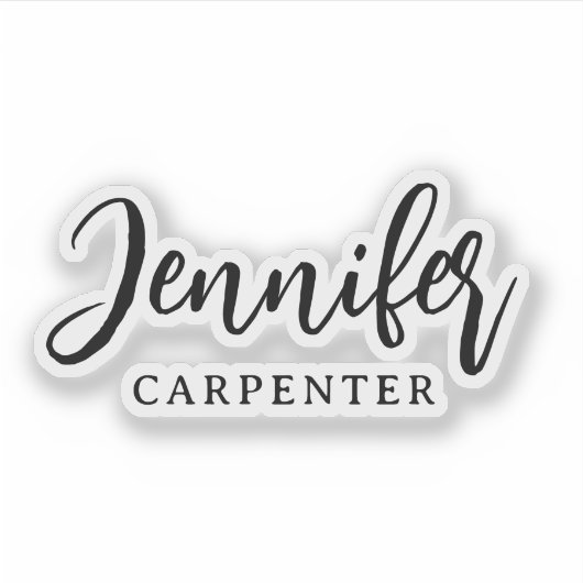 Sticker Élégant professionnel minimaliste moderne ajouter  (Devant)