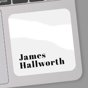 Sticker Élégant Retro Moderne Lettrage   Noir modifiable