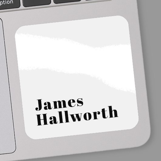 Sticker Élégant Retro Moderne Lettrage | Noir modifiable