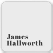 Sticker Élégant Retro Moderne Lettrage | Noir modifiable (Devant)