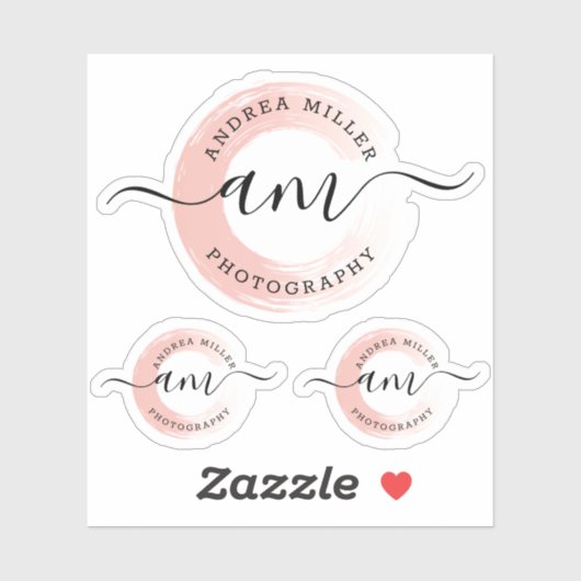 Sticker Élégant Rose de peinture or Swash Logo Décal perso (Feuille)