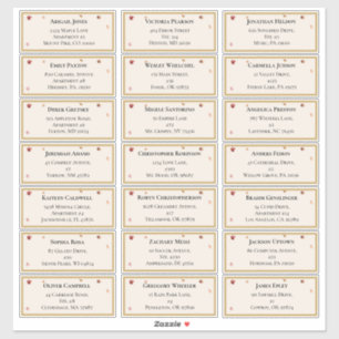 Sticker Elegant Rustic Fall Beige Mariage Adresse d'hôte