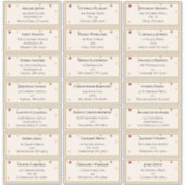 Sticker Elegant Rustic Fall Beige Mariage Adresse d'hôte (Devant)