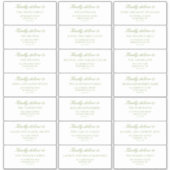 Sticker Elegant Sage Green Wedding Guest Address Labels (Devant)