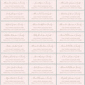 Sticker Élégant Script Blush Gold Mariage Adresse du clien (Devant)
