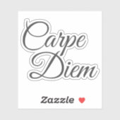 Sticker Élégant Script Carpe Diem Motivation (Feuille)