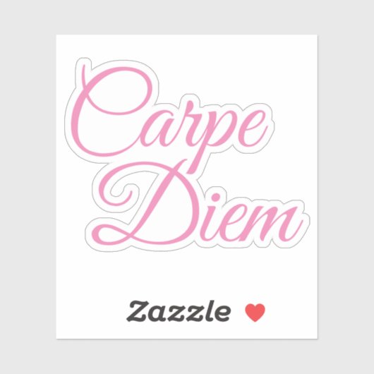 Sticker Élégant Script Carpe Diem Motivation (Feuille)