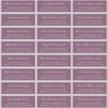 Sticker Élégant Script Dusty Mauve Mariage Adresse d'hôte<br><div class="desc">Script élégant moderne Dusty Mauve Minimaliste Mariage Nom d'hôte Adresse personnalisée Étiquettes Stickers sur mauve ou poussiéreux prune violet arrière - plan couleur prune. Le nom de l'invité est écrit dans un tourbillonnant cursif écrit à la main en caractères d'écriteau. Il y a 24 autocollants.</div>