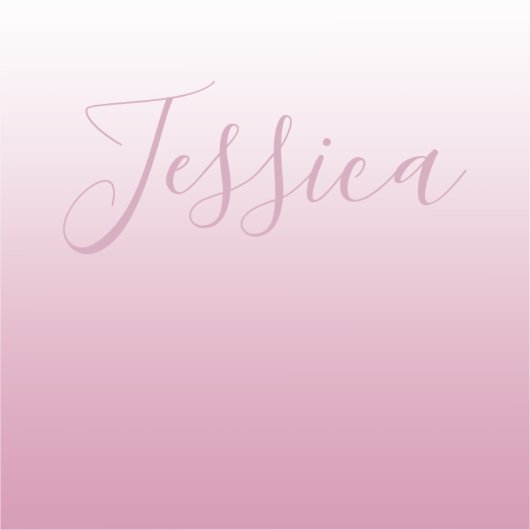 Sticker Élégant script et rose modifiable (n'importe quell (Recto)