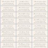 Sticker Elegant Script Ivory Cream Mariage Adresse d'invit (Devant)