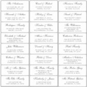 Sticker Élégant Script Mariage Adresse invité (Devant)