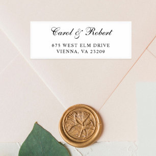 Sticker Élégant Script Mariage Adresse invité