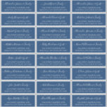 Sticker Elegant Script Navy White Mariage Adresse du clien<br><div class="desc">Script moderne élégant Marine et Mariage minimaliste blanc Nom d'hôte Adresse personnalisée Stickers Étiquette . Le nom de l'invité est écrit dans un tourbillonnant cursif écrit à la main en caractères d'écriteau. Il y a 24 autocollants.</div>
