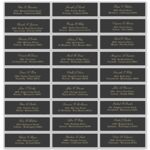 Sticker Élégant Script Or Sur Black Invest List Adresse