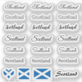 Sticker Élégant script Scotland & Scottish Drapeau /nom Se (Devant)
