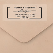 Sticker  Elegant Script transparent Return address Label