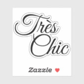 Sticker Élégant Script Tres Chic Motivationnel (Feuille)