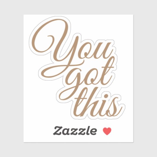 Sticker Élégant script Vous avez cette motivation (Feuille)