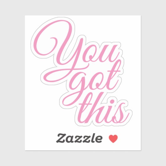 Sticker Élégant script Vous avez cette motivation (Feuille)