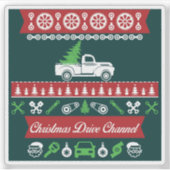 Sticker Élégant stylish Pine Trees et voiture (Devant)