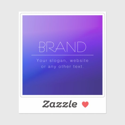 Sticker Élégant texte modifiable et couleur violet moderne (Feuille)