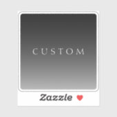 Sticker Élégant texte sur simple moderne gris ombre dégrad (Feuille)