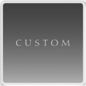 Sticker Élégant texte sur simple moderne gris ombre dégrad (Devant)