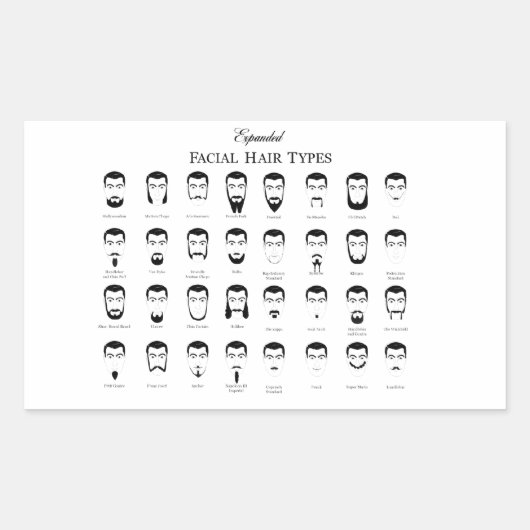 Sticker élégant type barbe (Devant)