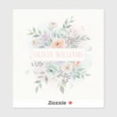 Sticker Elegant Watercolor Floral (Feuille)