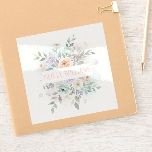 Sticker Elegant Watercolor Floral (Carnet)
