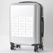 Sticker Elégant White Grey Script 24 Mariage Adresse du cl (Sur valise)