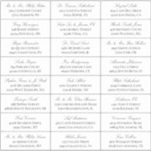 Sticker Elégant White Grey Script 24 Mariage Adresse du cl (Devant)