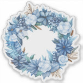 Sticker Elegant Winter Flower Wreath (Devant)