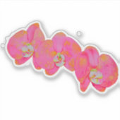 Sticker Elégante aquarelle rose Orchidées tropicales flora (Devant)